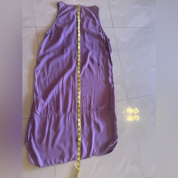 Forever 21 Drop Waist Split Hem Embroidered Neck Sleeveless Dress | Size XS - Picture 9 of 11